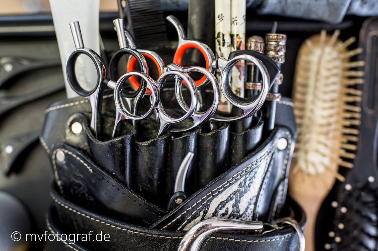 Scheren Werkzeuge eines Friseurs